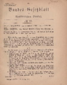 Bundes-Gesetzblatt des Norddeutschen Bundes, 1869, Nr 11.