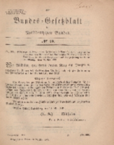 Bundes-Gesetzblatt des Norddeutschen Bundes, 1869, Nr 15.