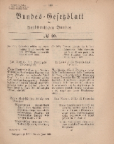 Bundes-Gesetzblatt des Norddeutschen Bundes, 1869, Nr 20.