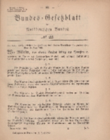 Bundes-Gesetzblatt des Norddeutschen Bundes, 1869, Nr 22.