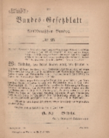 Bundes-Gesetzblatt des Norddeutschen Bundes, 1869, Nr 25.