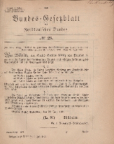Bundes-Gesetzblatt des Norddeutschen Bundes, 1869, Nr 28.