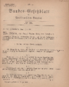 Bundes-Gesetzblatt des Norddeutschen Bundes, 1869, Nr 30.