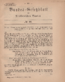 Bundes-Gesetzblatt des Norddeutschen Bundes, 1869, Nr 36.