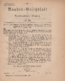 Bundes-Gesetzblatt des Norddeutschen Bundes, 1869, Nr 38.