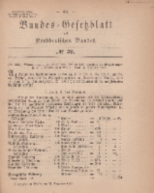 Bundes-Gesetzblatt des Norddeutschen Bundes, 1869, Nr 39.