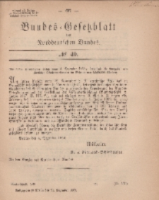 Bundes-Gesetzblatt des Norddeutschen Bundes, 1869, Nr 40.
