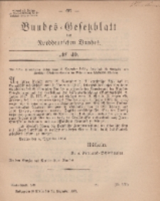 Bundes-Gesetzblatt des Norddeutschen Bundes, 1869, Nr 40.