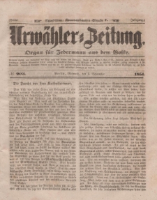 Urwähler-Zeitung : Organ für Jedermann aus dem Volke, Mittwoch, 3. September 1851, Nr. 203.