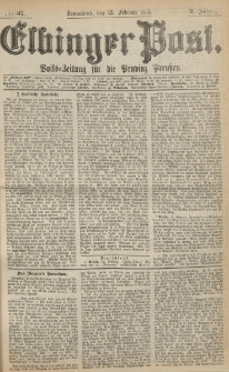 Elbinger Post, Nr. 37, Sonnabend 13 Februar 1875, 2 Jh