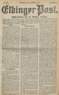 Elbinger Post, Nr. 38, Sonntag 14 Februar 1875, 2 Jh