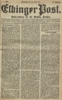 Elbinger Post, Nr. 161, Mittwoch 14 Juli 1875, 2 Jh