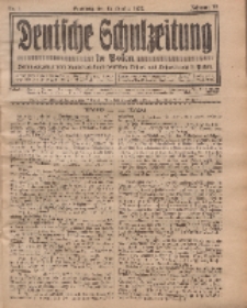 Deutsche Schulzeitung in Polen, 13. Jahrgang. 15. Oktober 1932, Nr 1.