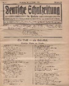 Deutsche Schulzeitung in Polen, 14. Jahrgang. 15. Oktober 1933, Nr 1.