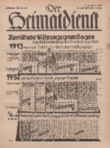 Der Heimatdienst : Mitteilungen der Reichszentrale für Heimatdienst, 12. Jahrgang, 1. Juniheft 1932, Nr 11.