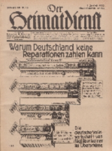 Der Heimatdienst : Mitteilungen der Reichszentrale für Heimatdienst, 12. Jahrgang, 2. Juniheft 1932, Nr 12.