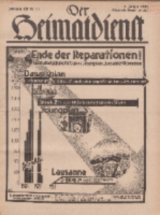 Der Heimatdienst : Mitteilungen der Reichszentrale für Heimatdienst, 12. Jahrgang, 2. Juliheft 1932, Nr 14.