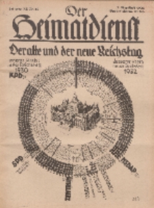 Der Heimatdienst : Mitteilungen der Reichszentrale für Heimatdienst, 12. Jahrgang, 2. Augustheft 1932, Nr 16.