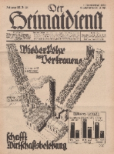 Der Heimatdienst : Mitteilungen der Reichszentrale für Heimatdienst, 12. Jahrgang, 1. Novemberheft 1932, Nr 21.