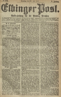 Elbinger Post, Nr. 172, Dienstag 27 Juli 1875, 2 Jh