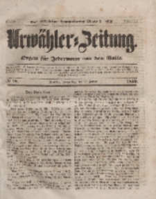 Urwähler-Zeitung : Organ für Jedermann aus dem Volke, Donnerstag, 22. Januar 1852, Nr. 18.