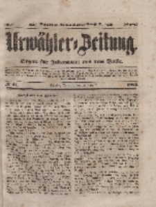 Urwähler-Zeitung : Organ für Jedermann aus dem Volke, Mittwoch, 18. Februar 1852, Nr. 41.