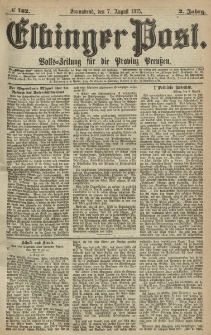 Elbinger Post, Nr.182 Sonnabend 7 August 1875, 2 Jh
