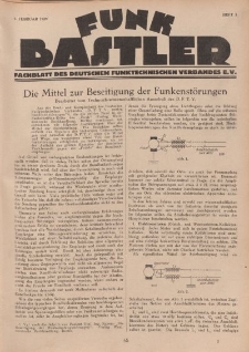 Funk Bastler : Fachblatt des Deutschen Funktechnischen Verbandes E.V., 1. Februar 1929, Heft 5.