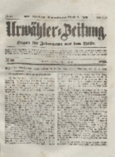 Urwähler-Zeitung : Organ für Jedermann aus dem Volke, Freitag, 9. April 1852, Nr. 85.
