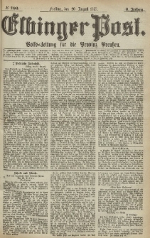 Elbinger Post, Nr.193 Freitag 20 August 1875, 2 Jh