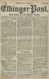Elbinger Post, Nr.194 Sonnabend 21 August 1875, 2 Jh