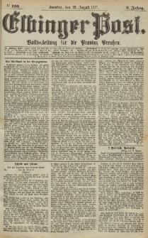 Elbinger Post, Nr.195 Sonntag 22 August 1875, 2 Jh