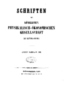 Schriften der Königlichen Physikalisch-Ökonomischen Gesellschaft zu Königsberg, 8. Jahrgang, 1867
