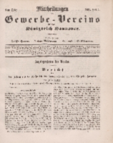 Mittheilungen des Gewerbe -Vereins für das Königreich Hannover, Jg. 1861, Heft 3.