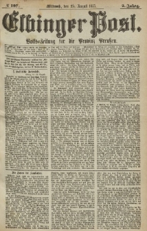Elbinger Post, Nr.197 Mittwoch 25 August 1875, 2 Jh