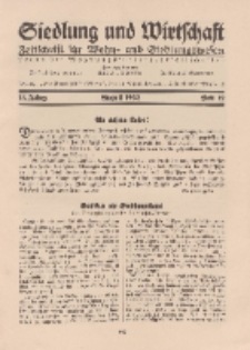 Siedlung und Wirtschaft, 13. Jahgang, August 1932, Heft 12.