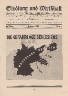 Siedlung und Wirtschaft, 14. Jahgang, Oktober 1932, Heft 2.