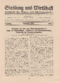 Siedlung und Wirtschaft, 14. Jahgang, November 1932, Heft 3.