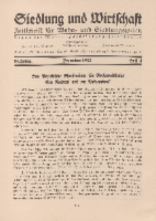 Siedlung und Wirtschaft, 14. Jahgang, Dezember 1932, Heft 4.