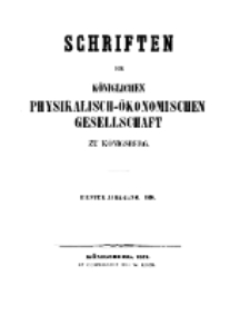 Schriften der Königlichen Physikalisch-Ökonomischen Gesellschaft zu Königsberg, 11. Jahrgang, 1870