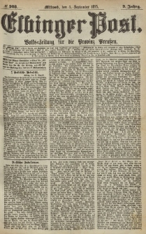 Elbinger Post, Nr.203 Mittwoch 1 September 1875, 2 Jh