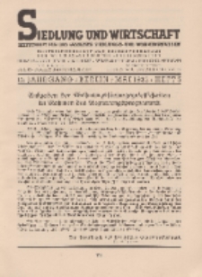Siedlung und Wirtschaft, 15. Jahrgang, Mai 1933, Heft 5.