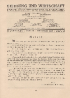 Siedlung und Wirtschaft, 15. Jahrgang, Oktober 1933, Heft 10.