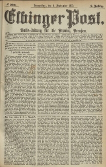 Elbinger Post, Nr.204 Donnerstag 2 September 1875, 2 Jh