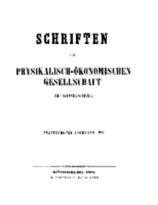 Schriften der Königlichen Physikalisch-Ökonomischen Gesellschaft zu Königsberg, 15. Jahrgang, 1874