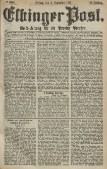 Elbinger Post, Nr.205 Freitag 3 September 1875, 2 Jh