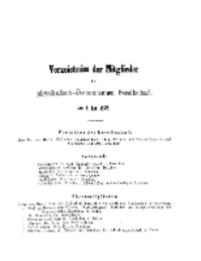 Verzeichnis der Mitglieder der Königlichen Physikalisch-Ökonomischen Gesellschaft, 1875