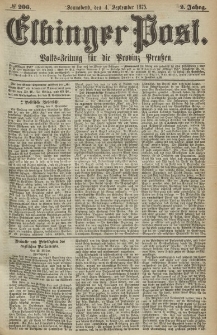 Elbinger Post, Nr.206 Sonnabend 4 September 1875, 2 Jh