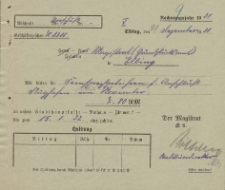 Magistrat - Urząd Gruntowy w Elblągu - korespondencja (21.12.1931 r.)