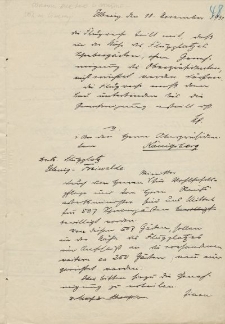 Straż Lotnicza w Elblągu do nadprezydenta rejencji Królewca - korespondencja (10.11.1932 r.)